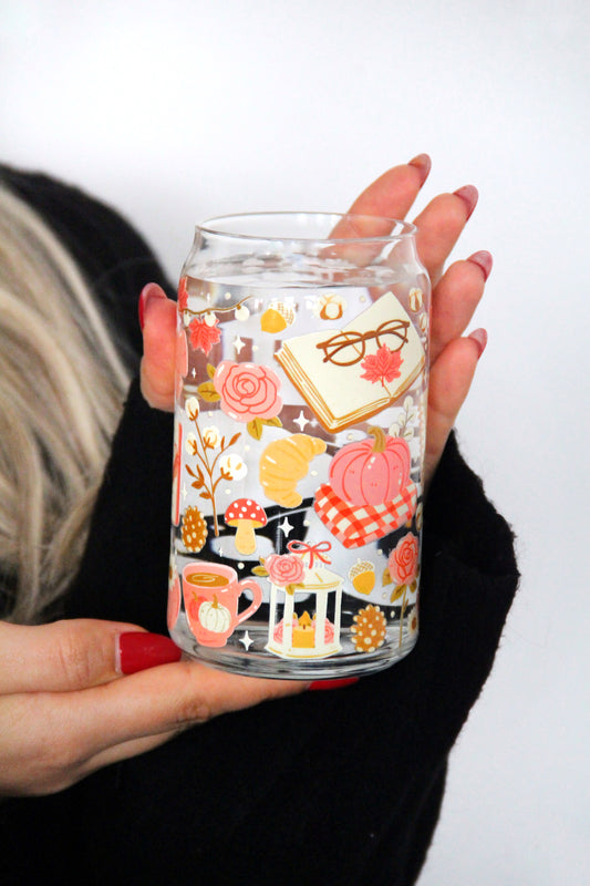 Sklenička - Pink autumn