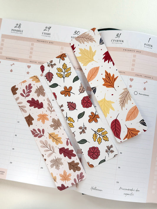 Set 3 záložek - Colorful fall