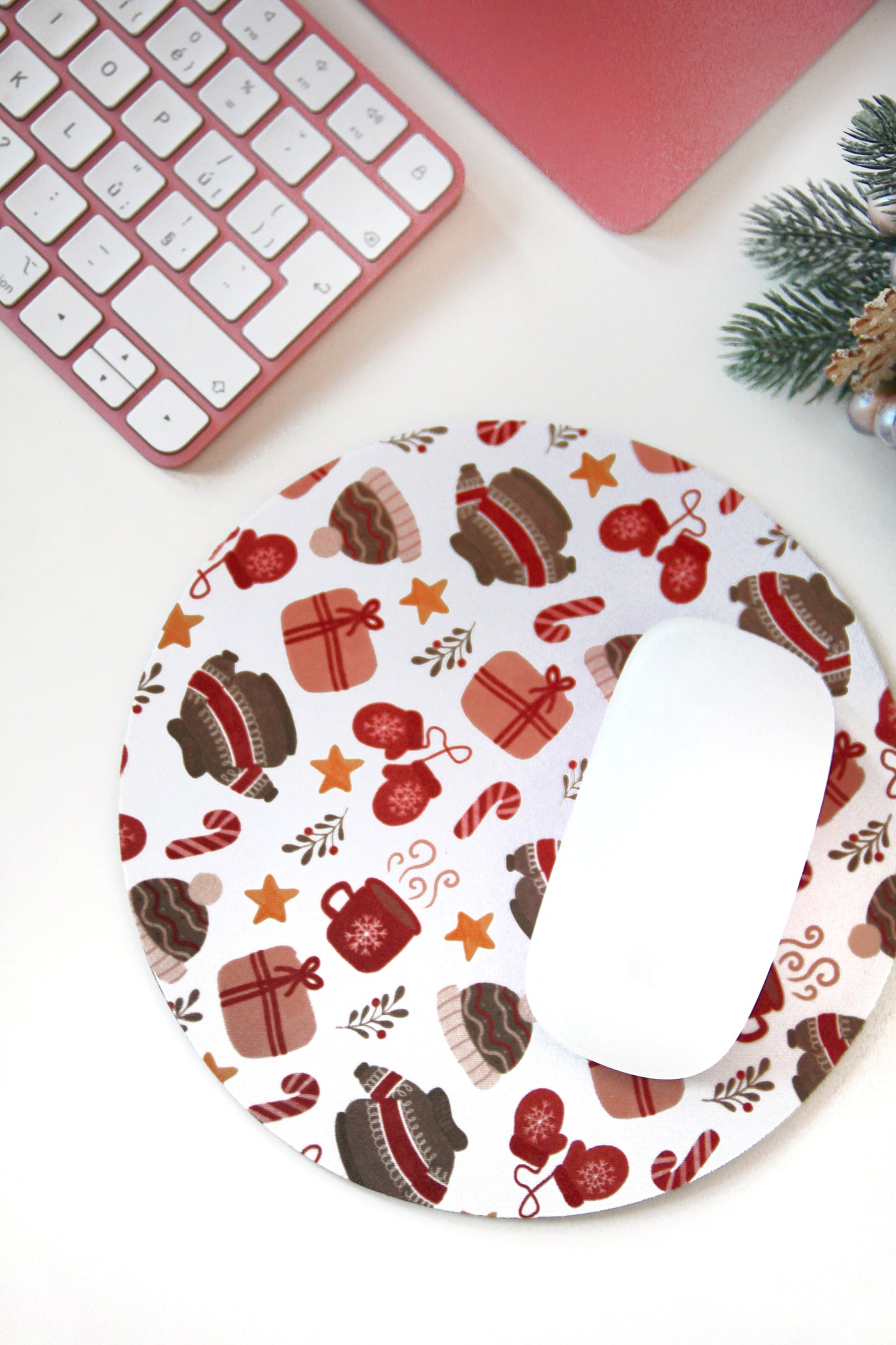 Podložka pod myš kulatá - Christmas