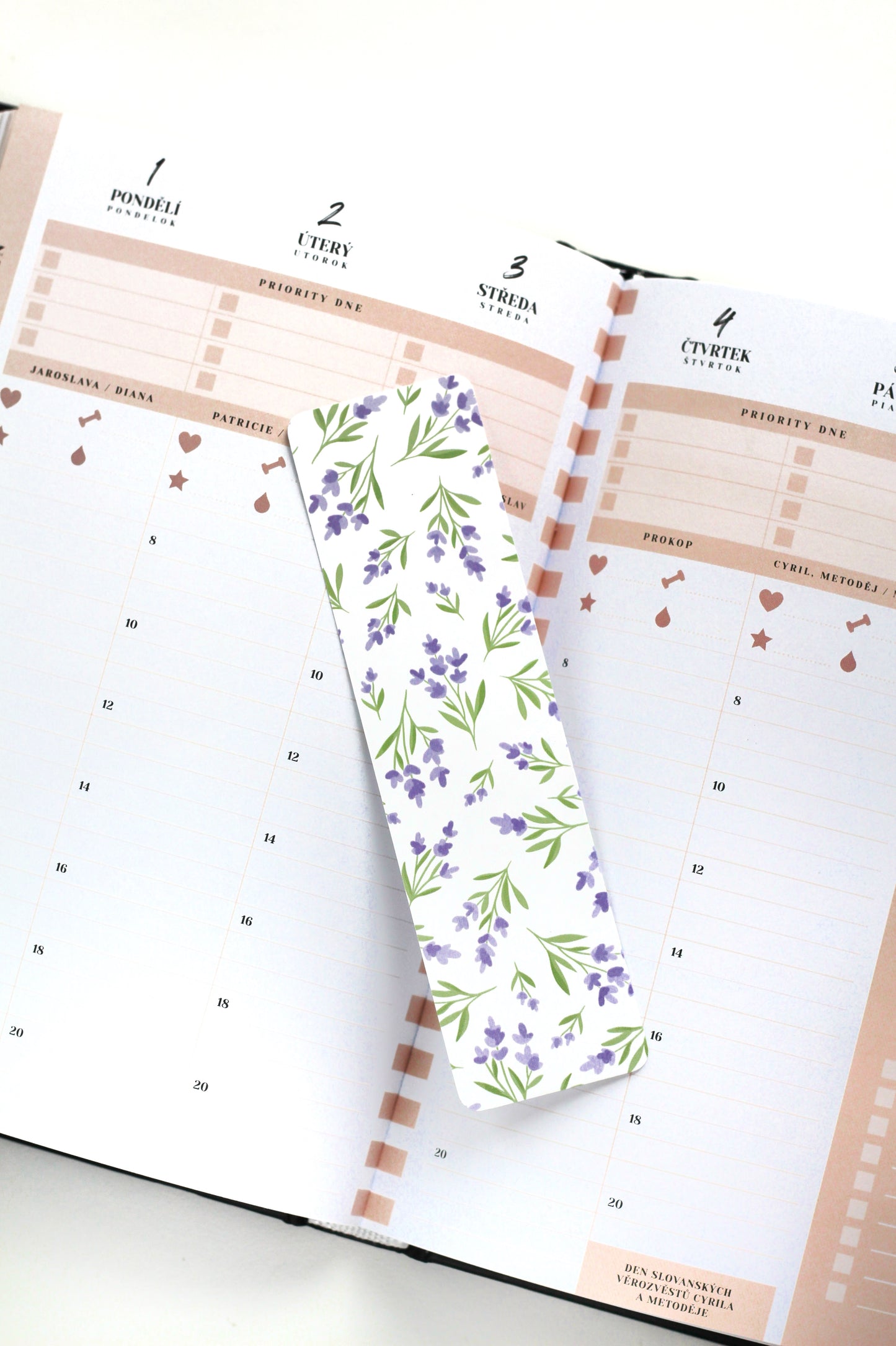 Set 3 záložek- Purple flowers