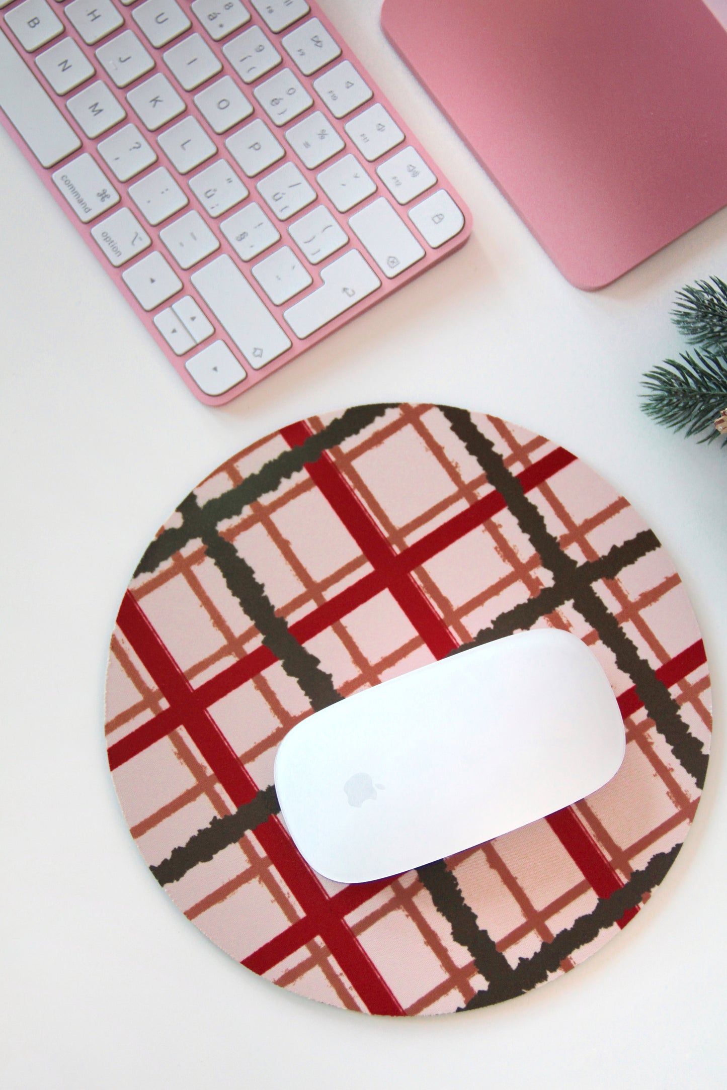 Podložka pod myš kulatá - Christmas paper