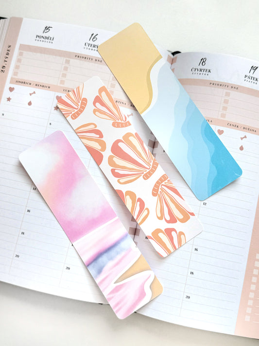 Set 3 záložek - Summer by the sea