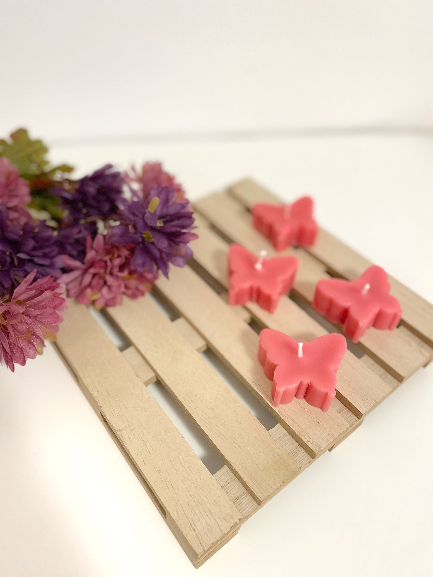 Svíčka - Růžový motýlek