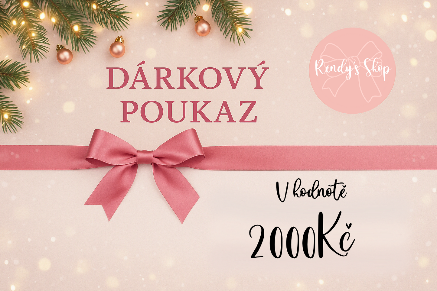 DÁRKOVÁ KARTA 2000Kč