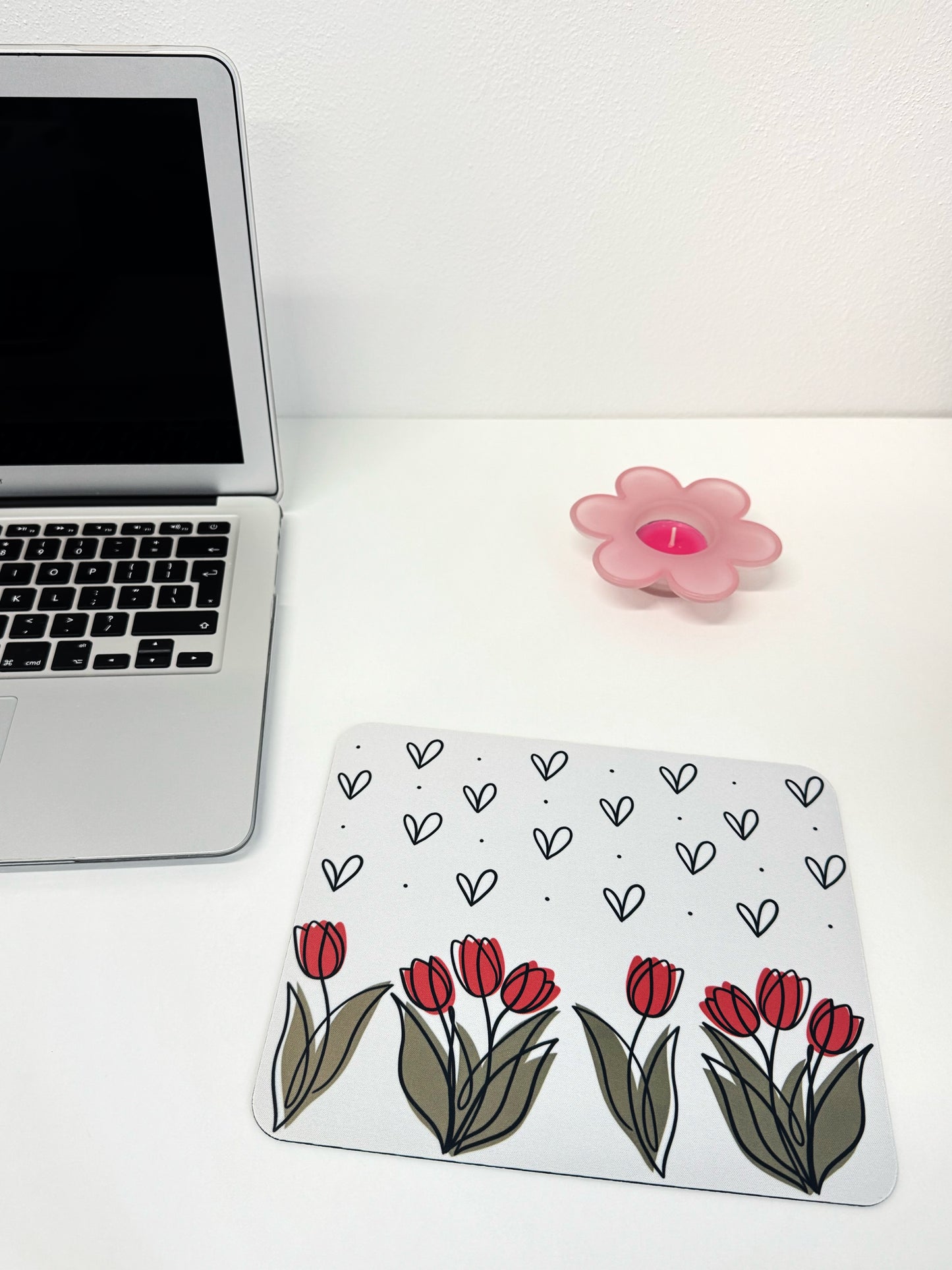 Podložka pod myš - Tulips and hearts