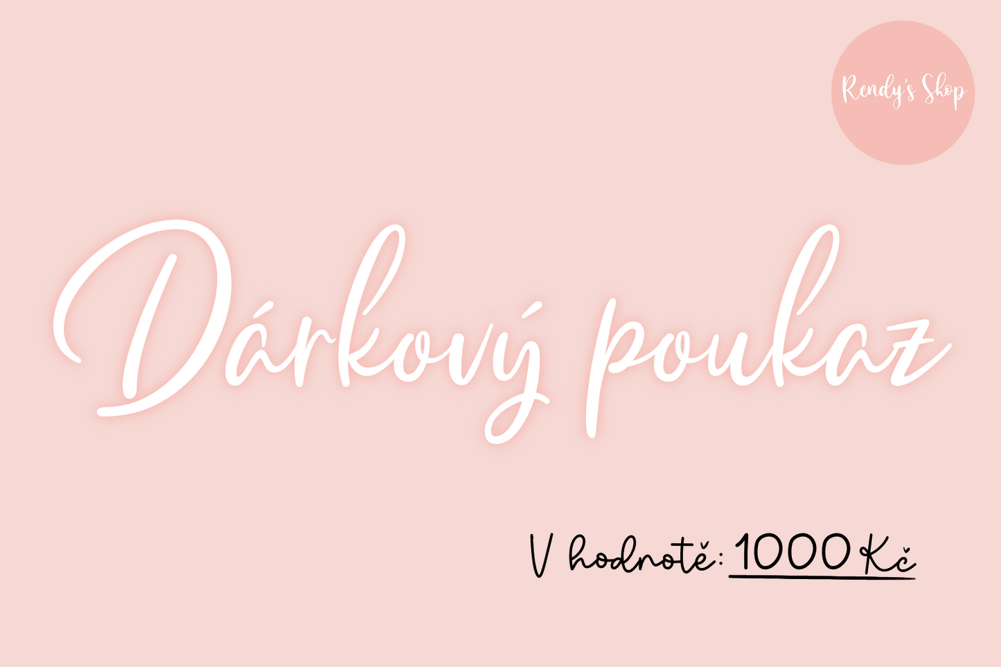DÁRKOVÁ KARTA 1000Kč