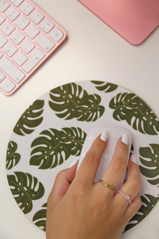 Podložka pod myš kulatá - Leaves