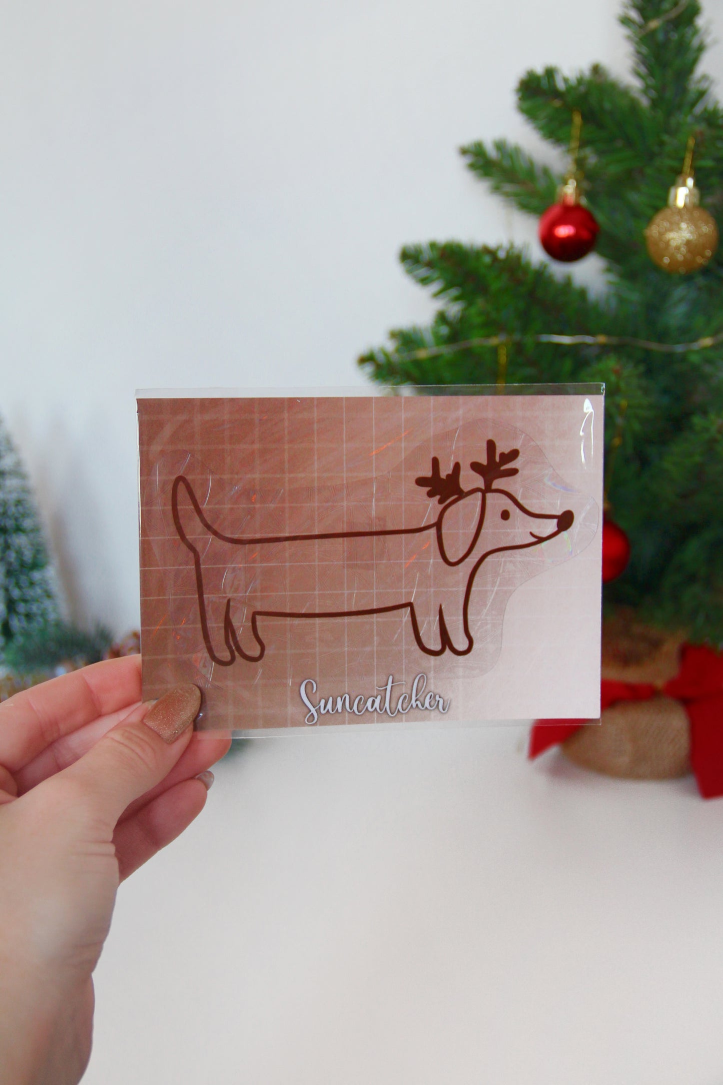 Suncatcher - Christmas dog