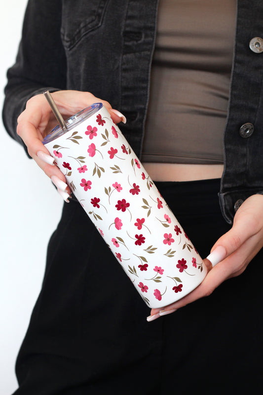 Termo kelímek - Pinkish flowers