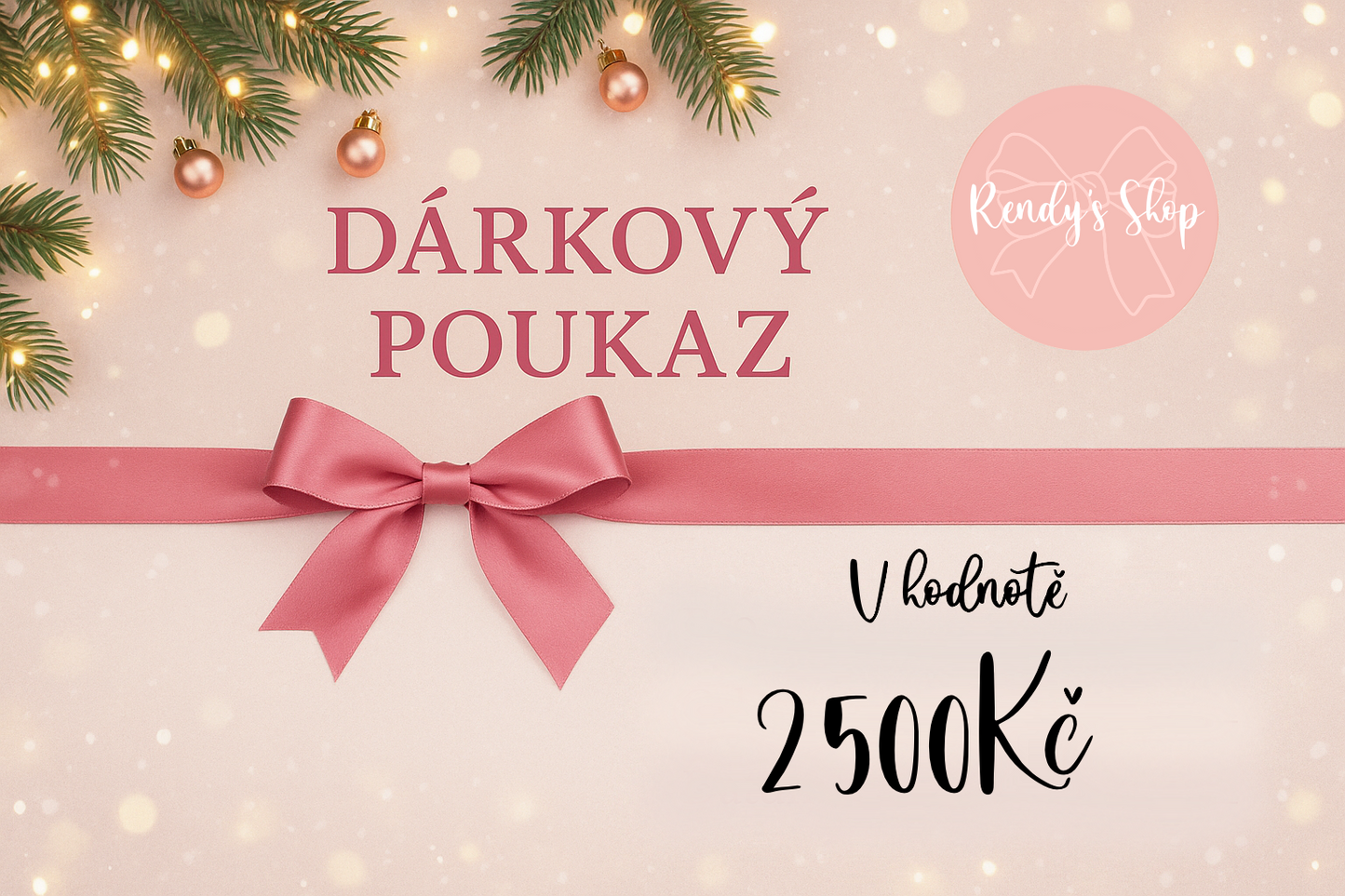 DÁRKOVÁ KARTA 2500Kč