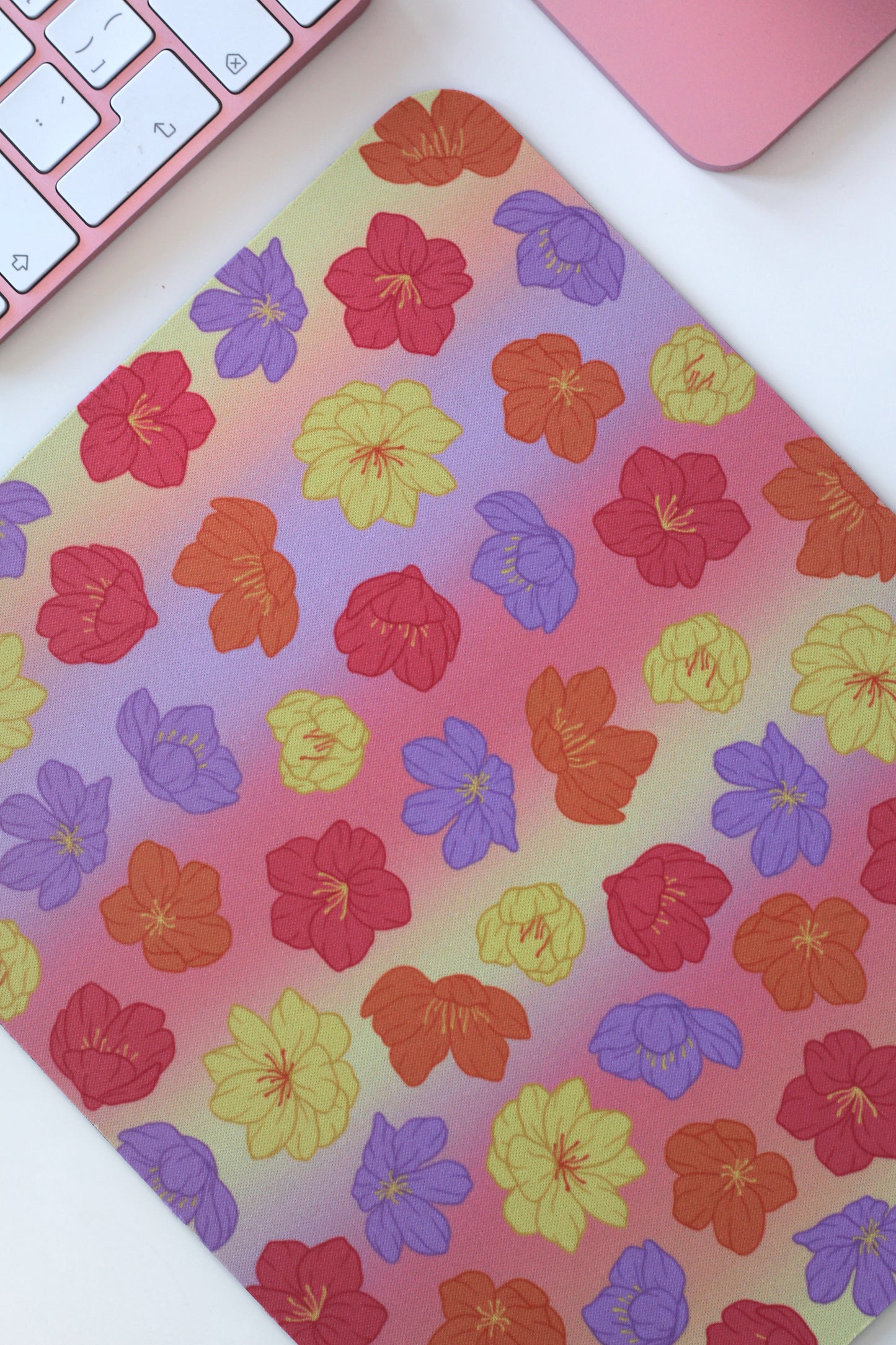 Podložka pod myš - Rainbow aloha flowers