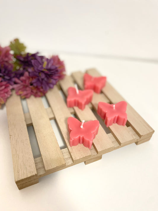 Svíčka - Růžový motýlek