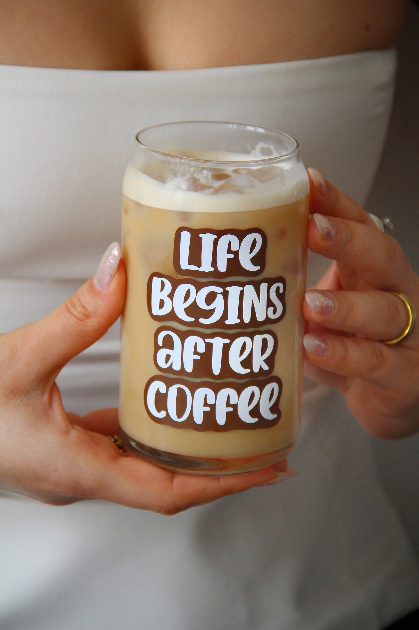 Sklenička - LIFE BEGINS AFTER COFFEE