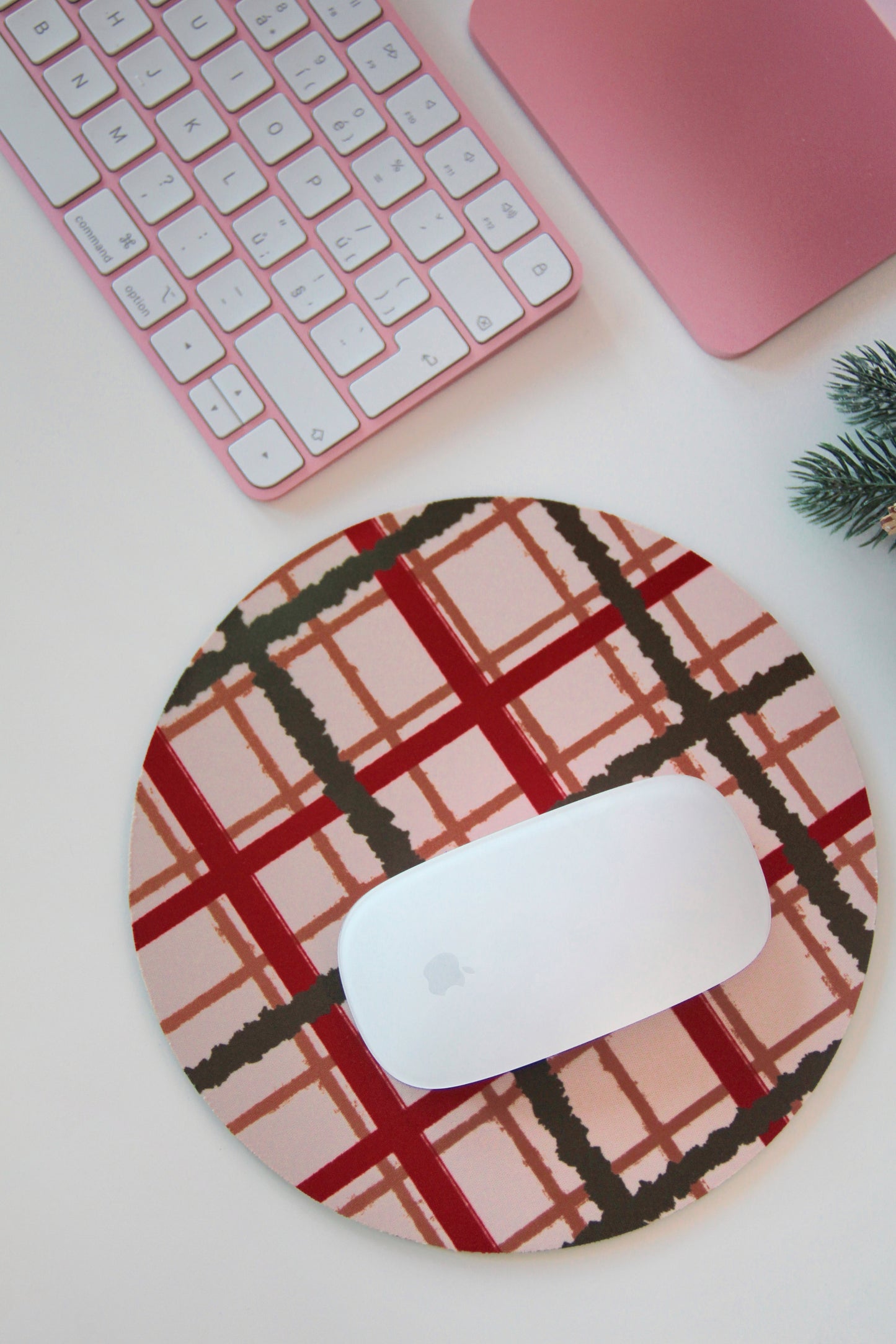 Podložka pod myš kulatá - Christmas paper