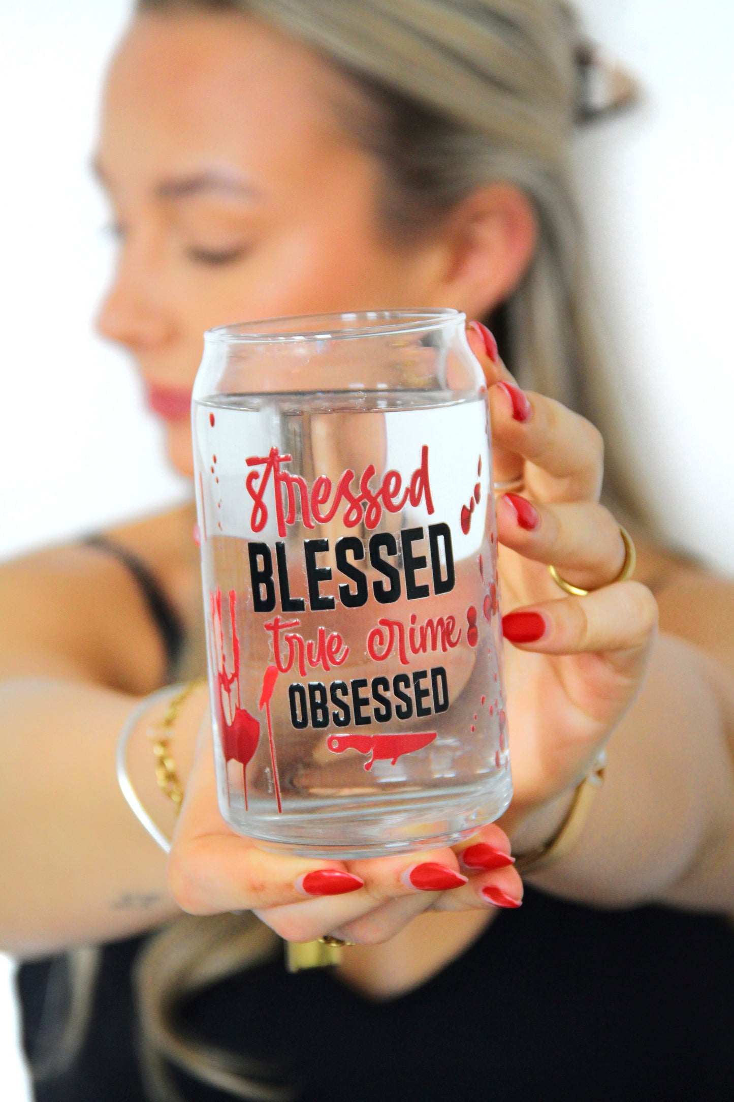 Sklenička - stressed BLESSED true crime OBSESSED