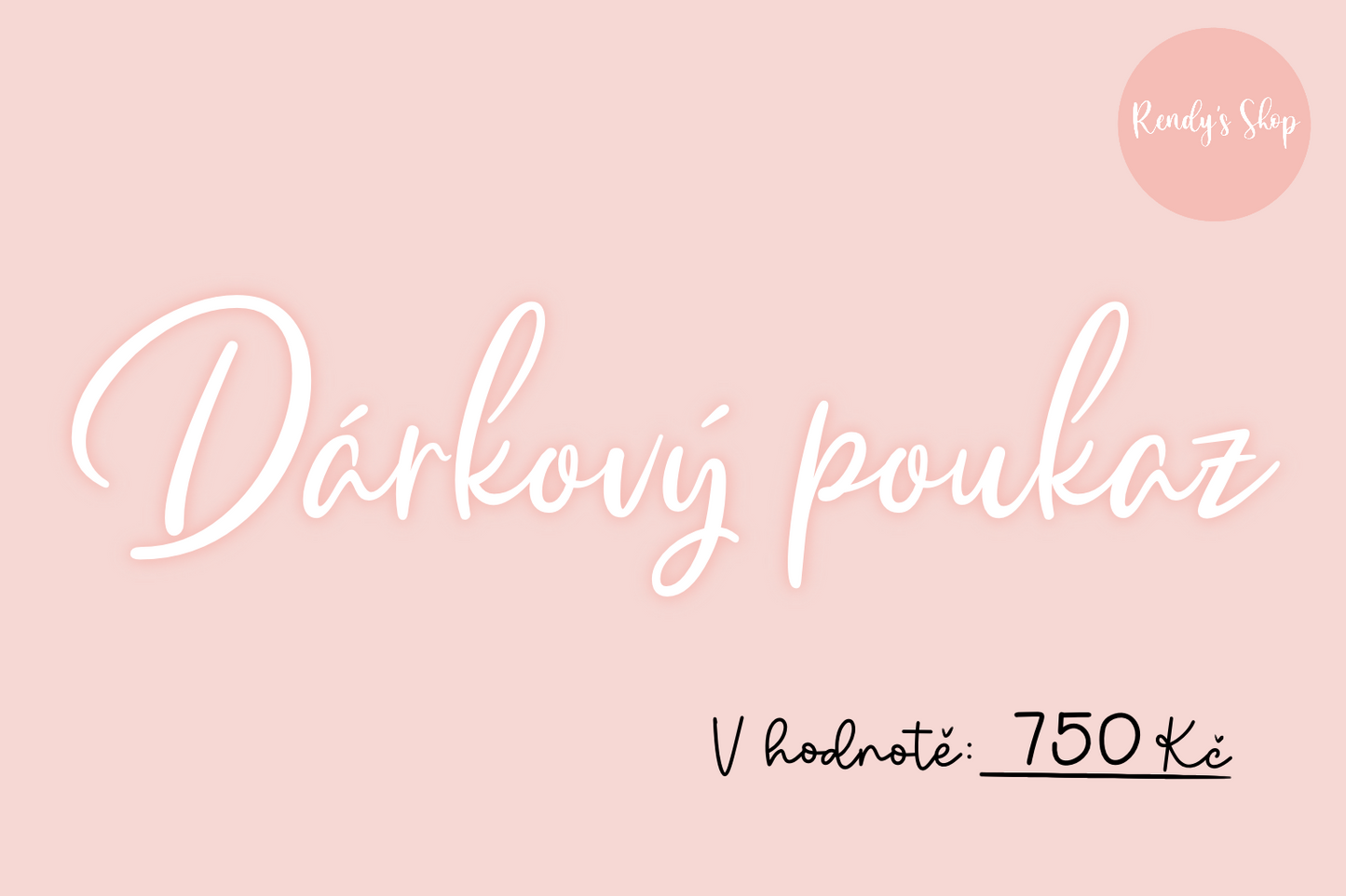 DÁRKOVÁ KARTA 750Kč