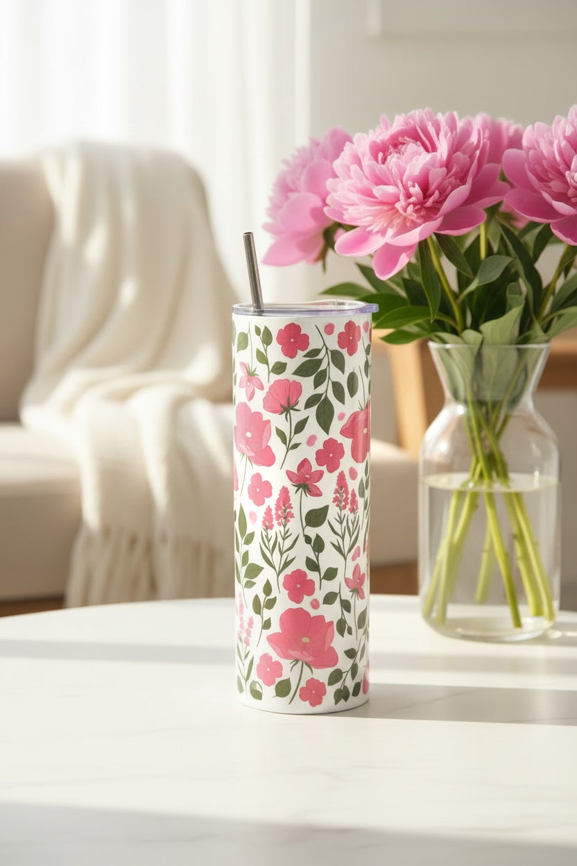 Termo kelímek - Pink flowers