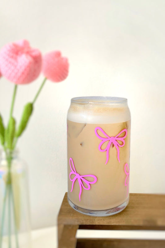 Sklenička - Pink bow