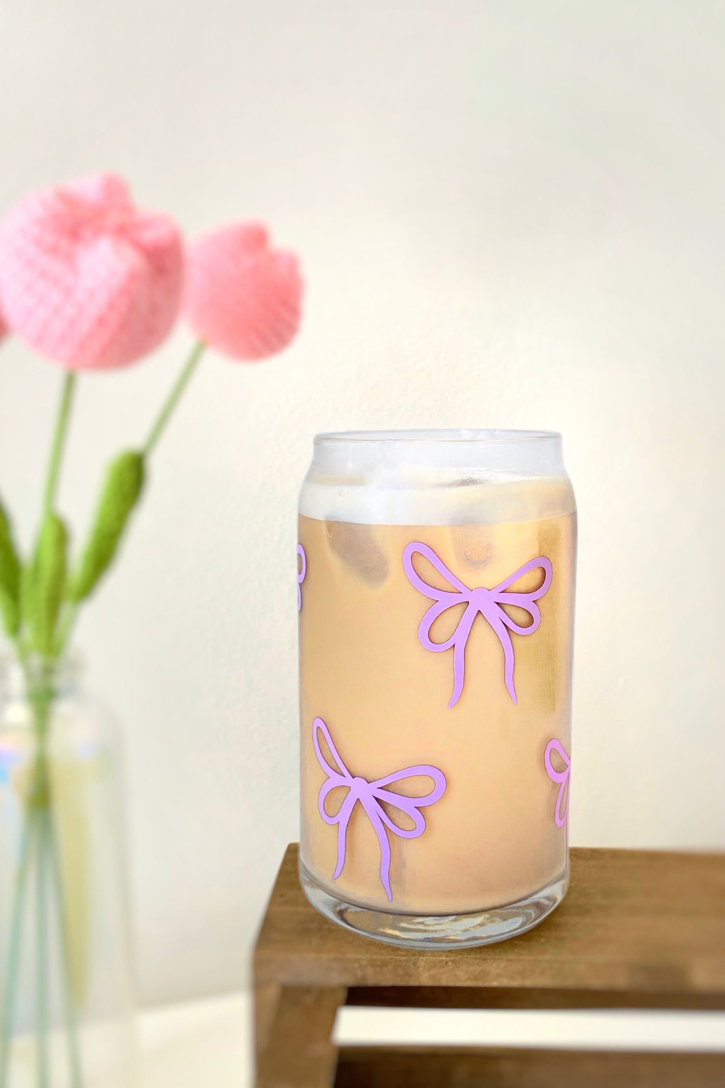 Sklenička - Purple bow