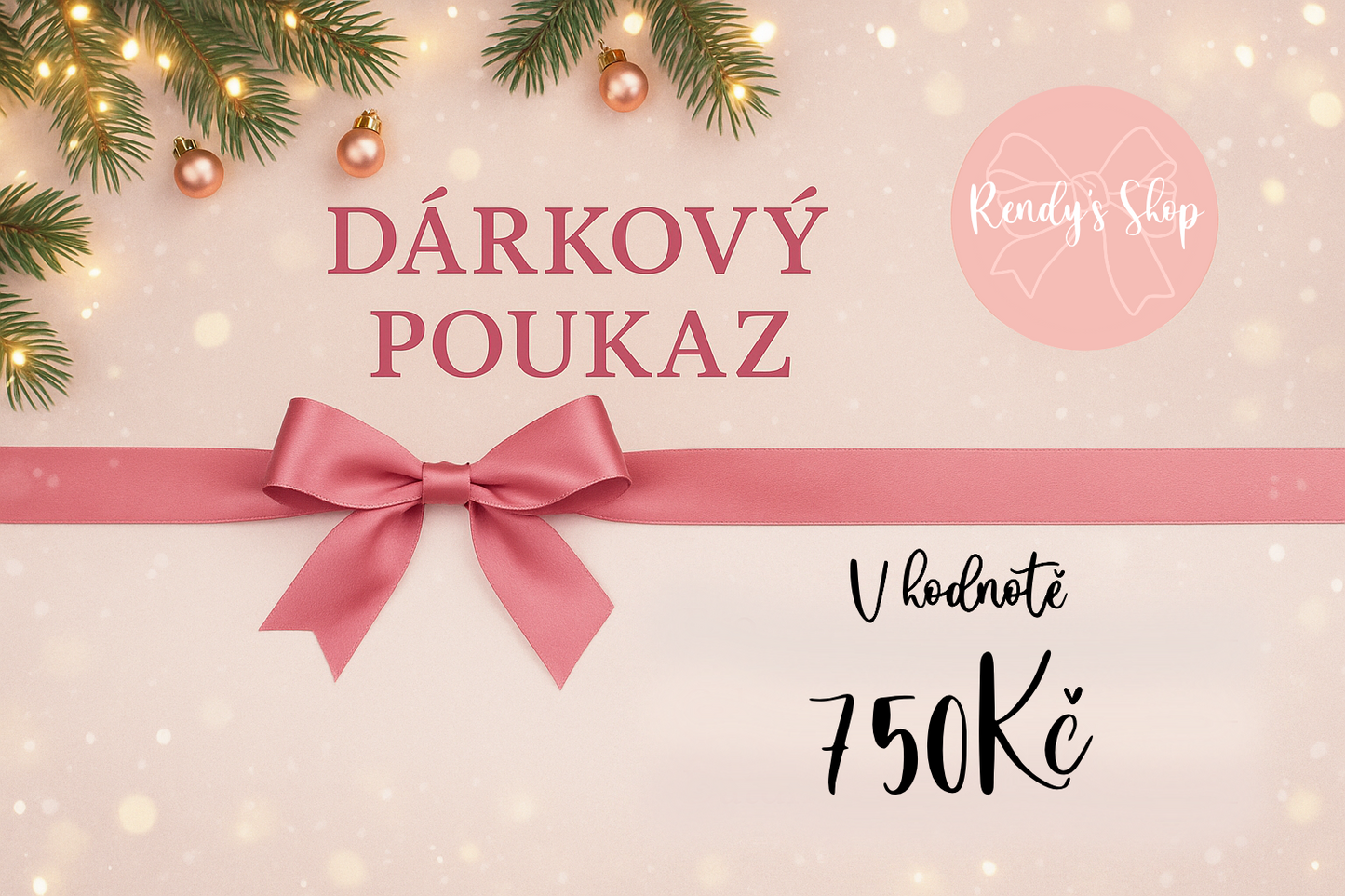 DÁRKOVÁ KARTA 750Kč